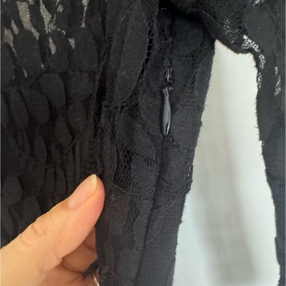 Free People Black Lace mini skater style dress - Picture 10 of 11